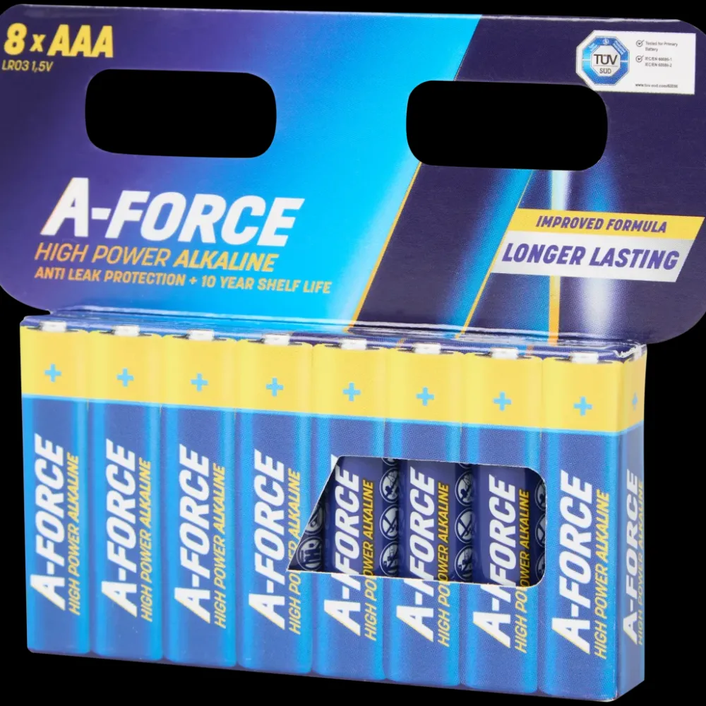 Batterijen* A-Force High Power Alkaline batterijen AAA 8 Stuks | Action NL