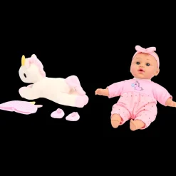 Knuffels & Poppen*Dolly Star babypop Olivia met eenhoornknuffel | Action NL