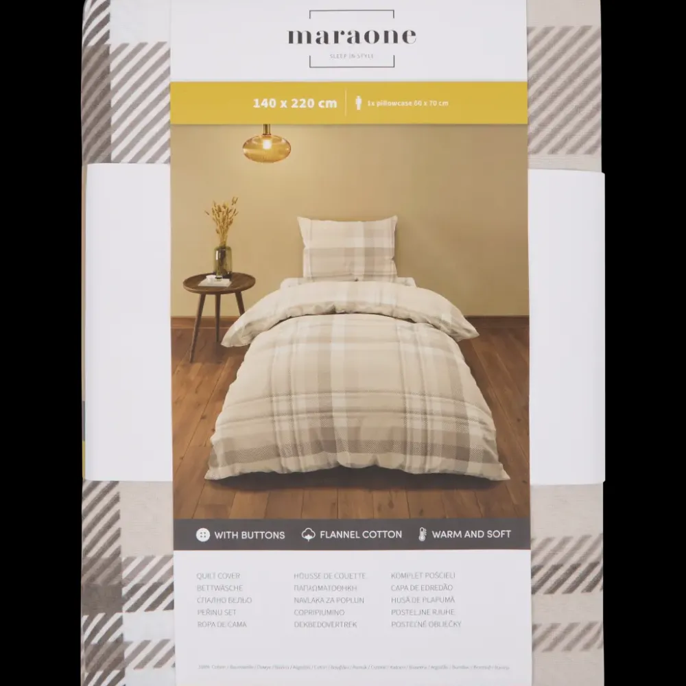 Beddengoed* Flanel dekbedovertrek 140 x 200 cm | Action NL