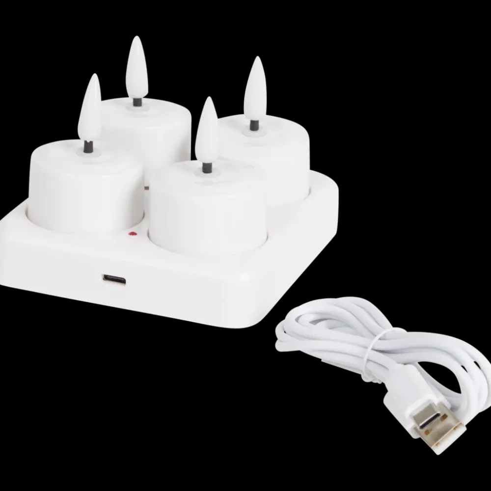 Kaarsen* Oplaadbare theelichten wit Wit | Action NL