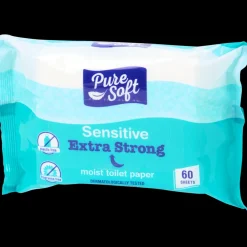 Lichaamsverzorging* Pure Soft Sensitive vochtig toiletpapier 60 Stuks | Action NL