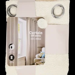 Raamdecoratie* Verduisterend gordijn Bouclé Polyester | Action NL