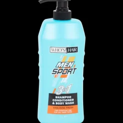 Lichaamsverzorging* Who's Hair Men Sport 3-in-1 douchegel Vitalising Fresh 1 liter | Action NL